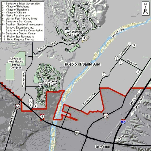 Map of the Pueblo of Santa Ana